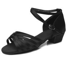 Load image into Gallery viewer, High quality new arrival wholesale girls Children/child/kids ballroom tango salsa latin dance shoes low heel shoes 20 colors